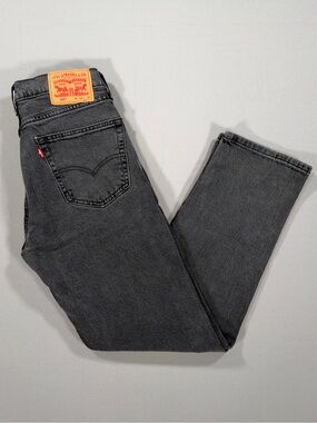 Levi's 505 Regular Fit 30x30 (Fits 30x28) Faded Black Charcoal Straight Jeans